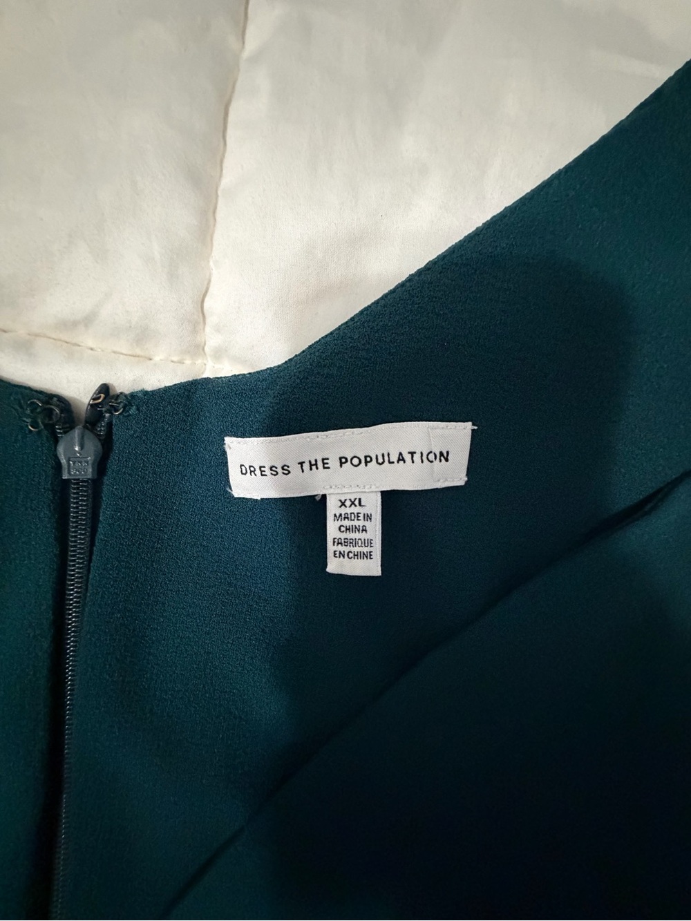 Dress the Population Teal Green V-Neck Dress